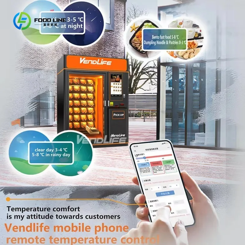 스낵 및 음료용 SDK 기능이 있는 완전 자동 식음료 자판기, 주로 미국으로 수출됨