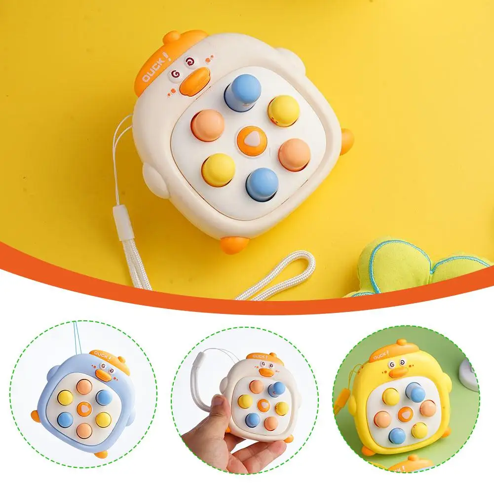 Handheld Mini Whack-a-Mole Stress Relief Toy Press-a-Mole Cute Finger Baby Press Interactive Puzzle Parent-child Early Educ T9C5