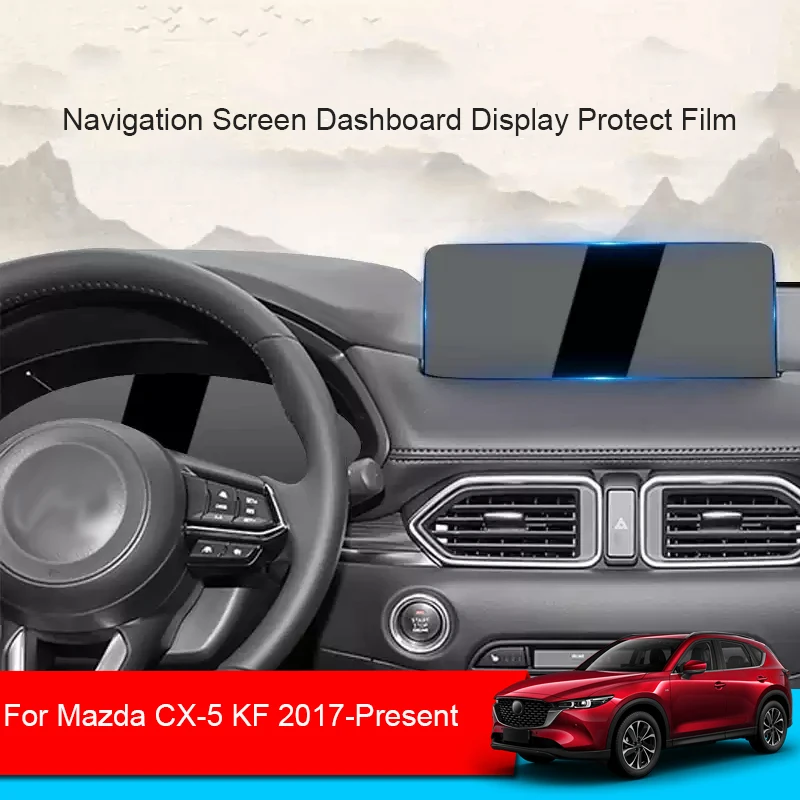 Car GPS Navigation Screen Protect Tempered Film For Mazda CX-5 KF 2017-Present Dashboard Display TPU Sticker Auto Accessory