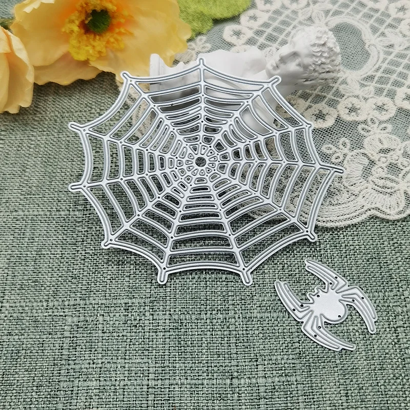 Spider Web Cutting Dies Embossing Handicrafts Mold Scrapbook Paper Craft Knife Mould Blade Punch Stencils Dies Halloween