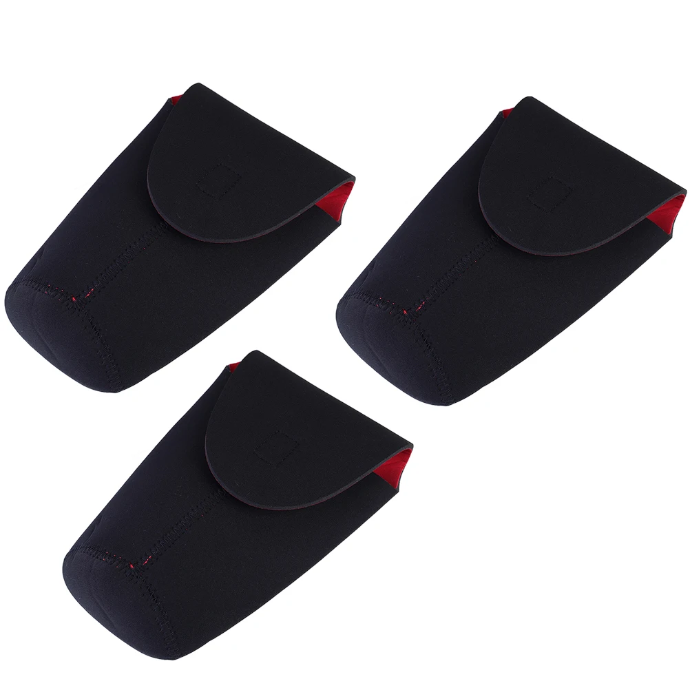 

3pcs Lens Bag Camera Case Anti-collision Waterproof Pouch Cover Black -size Neoprene Dust-proof Lightweight Practical