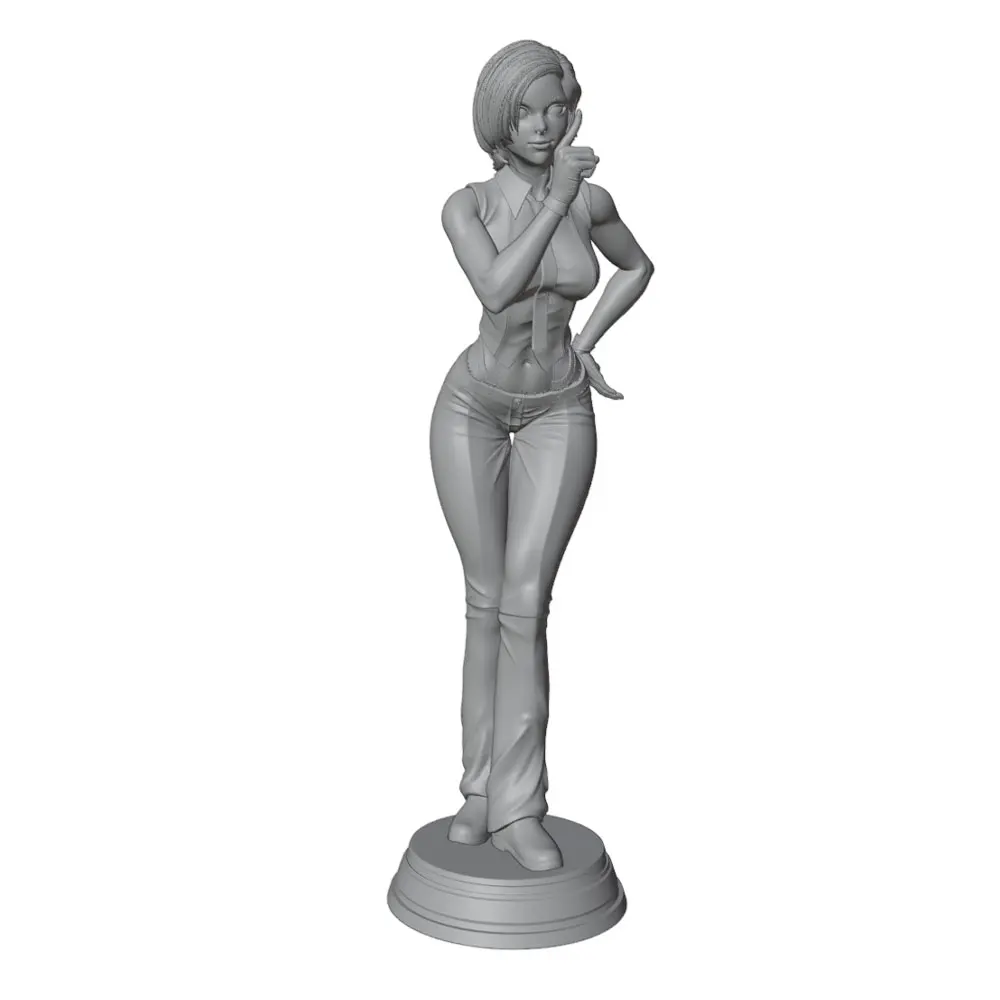 Sexy Mädchen beim Versteckspiel 1/24 Miniatur-Harzstatue 75mm Handgefertigtes Modellbausatz, 3D-gedrucktes unbemaltes Harzmodell zum Handbemalen, geeignet für Tabletop-Rollenspiele und Sammlerstücke,