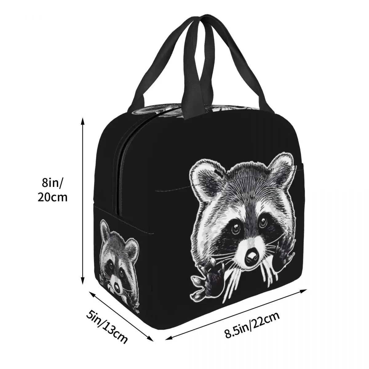 Little Raccoon Buddy Panda Insulated Lunch Bags Picnic Bags Thermal Cooler Lunch Box Lunch Tote for Woman Work Children School