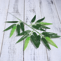 12 Pcs Decor for Wall Fake Bamboo Leaves Branch Home Decorative Office Decoration