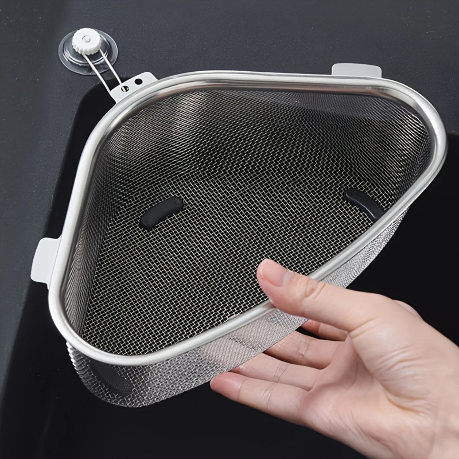 Large 304 Stainless Steel Sink Strainer - Versatile Triangle Drain Basket For Kitchen, Bathroom & Outdoor Use - No Power Needed