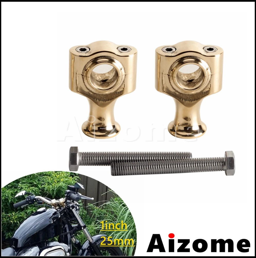 

Motorcycle Brass Alloy Handle Bar Clamp 25mm 1" Handlebar Riser Extender For Harley Chopper Bobber Cruisers Sportster Custom