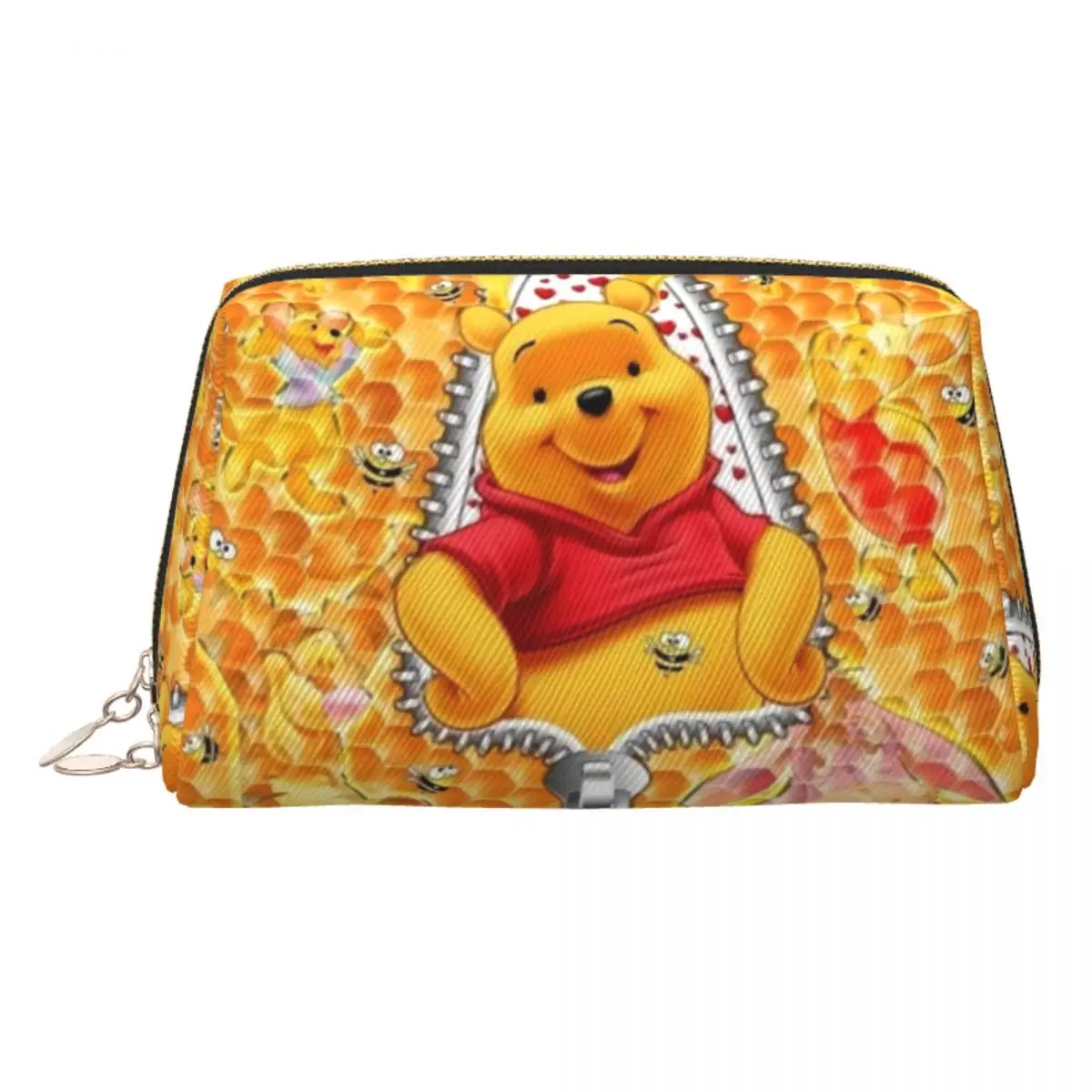 

Custom Kawaii Winnie Pooh Bear Manga Travel Toiletry Bag for Women Makeup Cosmetic Bag Beauty Storage Dopp Kit