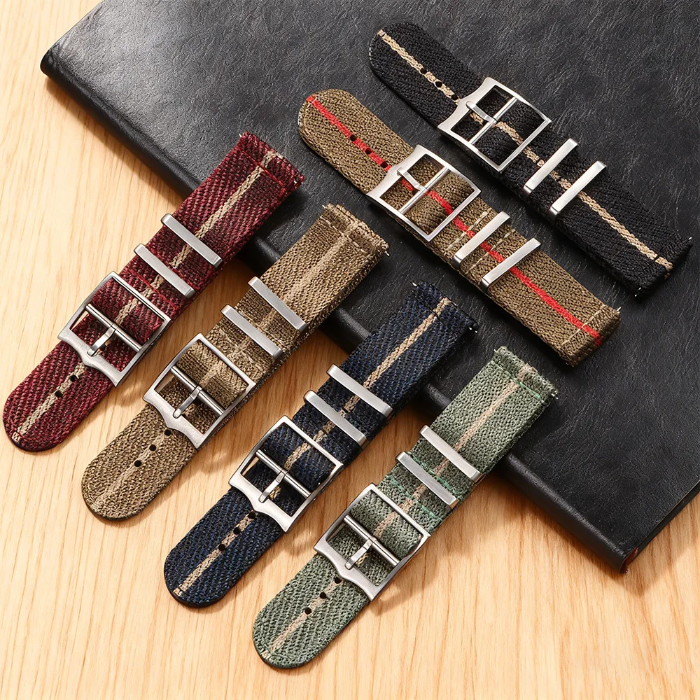 

High Quality 20mm 22mm Universal Nylon Watch Band Fabric Quick Release Strap Military Sport Bracelet Men Women Woven Wristband