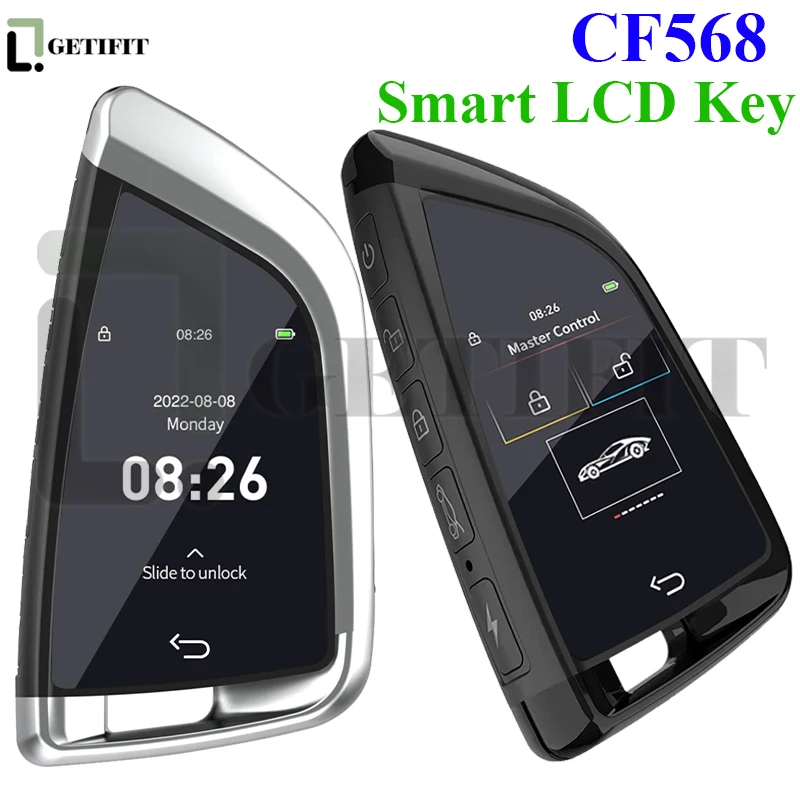 CF568 Universal Modified Car Keyless Go Remote Control Car LCD Screen Smart LCD Key for Benz Ford Lexus BMW Kia Toyota