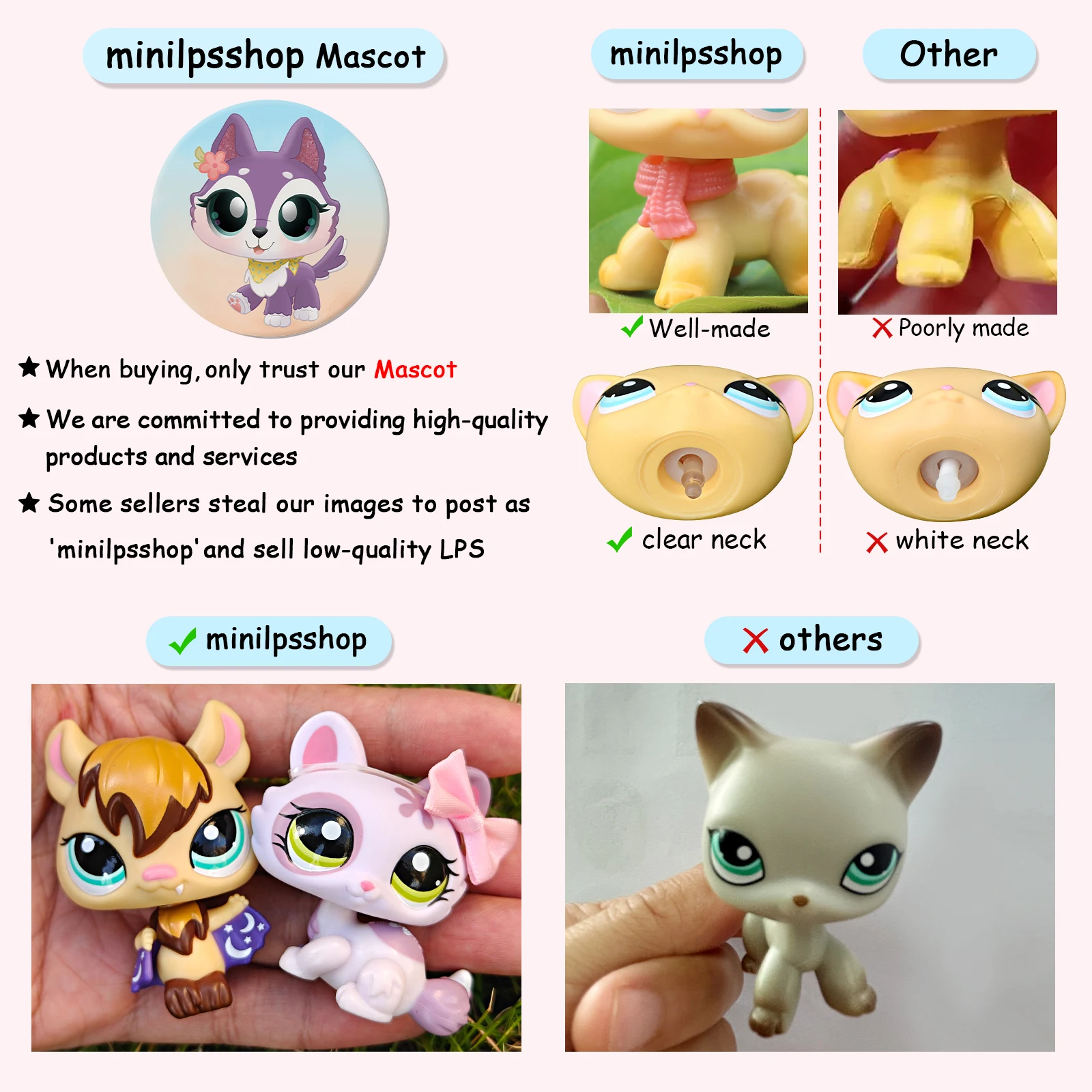 Mini Pet Shop Pets 5pcs Random and 7pcs Random Accessories Kids Gift Rare for lps