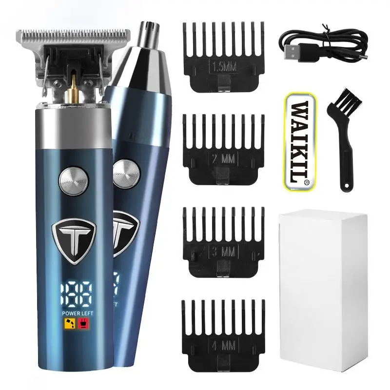 

WAIKIL professional electric hair clipper 2-in-1 multifunctional nose hair trimmer USB digital display cordless trimmer