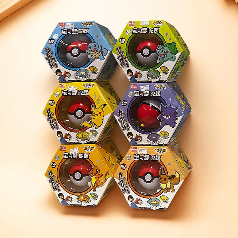 

Magical Pokemon Ball Figure Pikachu Charmander Boy Collection Spinning Top Gyro Toy
