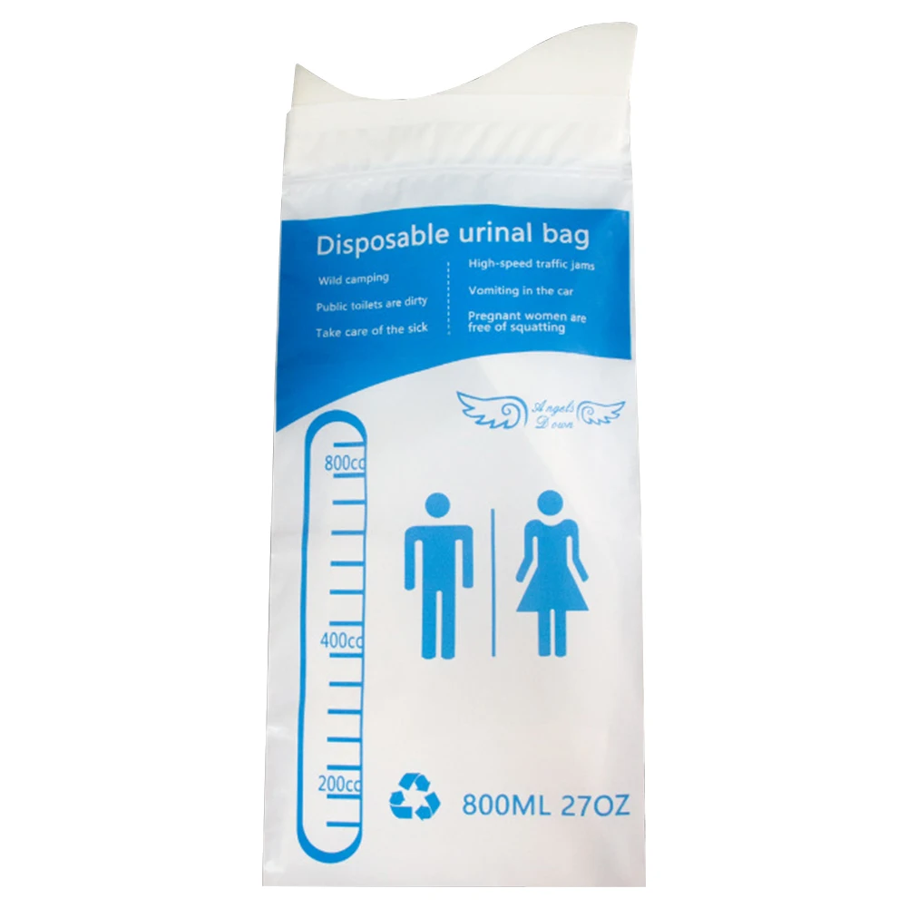 800ml Disposable Urinal Bag Outdoor Emergency Urinate Bags Leakproof Car Pee Bags Self Sealing for Camping Hiking