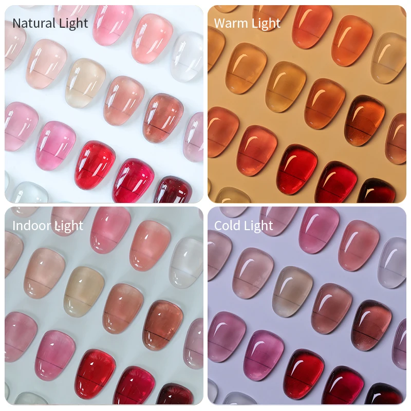 UR SUGAR 15ml Transparenter Weinroter Jelly Gel Nagellack Abziehbarer UV-LED Dunkelroter Bernstein-Gel Halloween Maniküre Nagelkunst Lack – Detail 6