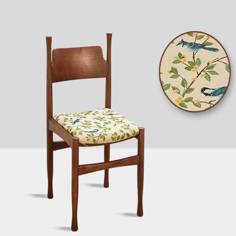 French Rustic Wooden Dining Chair Restaurant High Back Luxury Design Home Dining Chair Kitchen Vintage Retro Silla Furniture