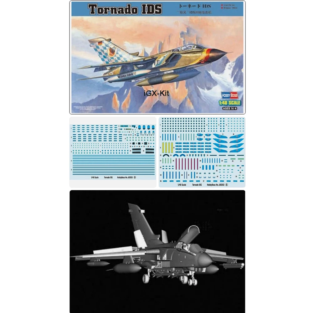 HobbyBoss 80353, Kit de Construcción de Modelo de Avión de Ataque Terrestre Tornado IDS a Escala 1/48, de Plástico para Ensamblar