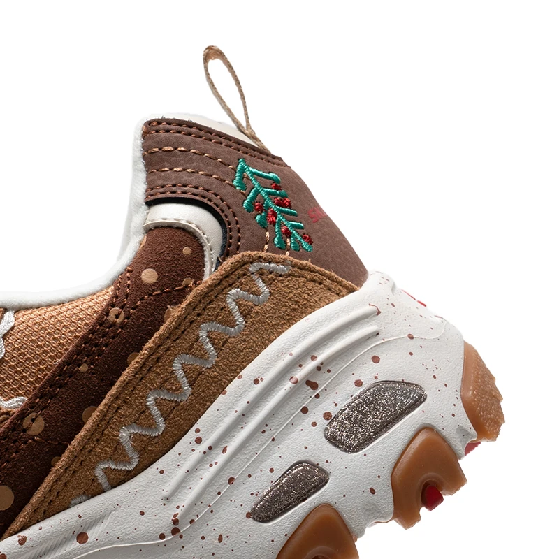 รองเท้าผู้หญิงสเกเชอร์รองเท้าหมีขนมปังขิงคริสต์มาสรองเท้าหิมะเรโทร แลม วูล แพนด้ารองเท้ารองเท้าผ้าใบหนา 149257-Tnbr