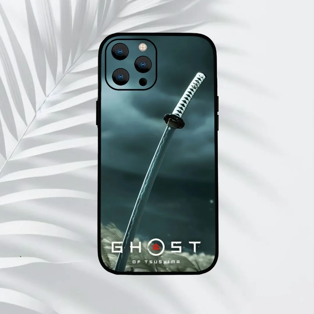 Game G-Ghost of Tsushima  Phone Case For iPhone Mini 11 12 13 14 15 Pro XS Max X Plus SE XR Shell