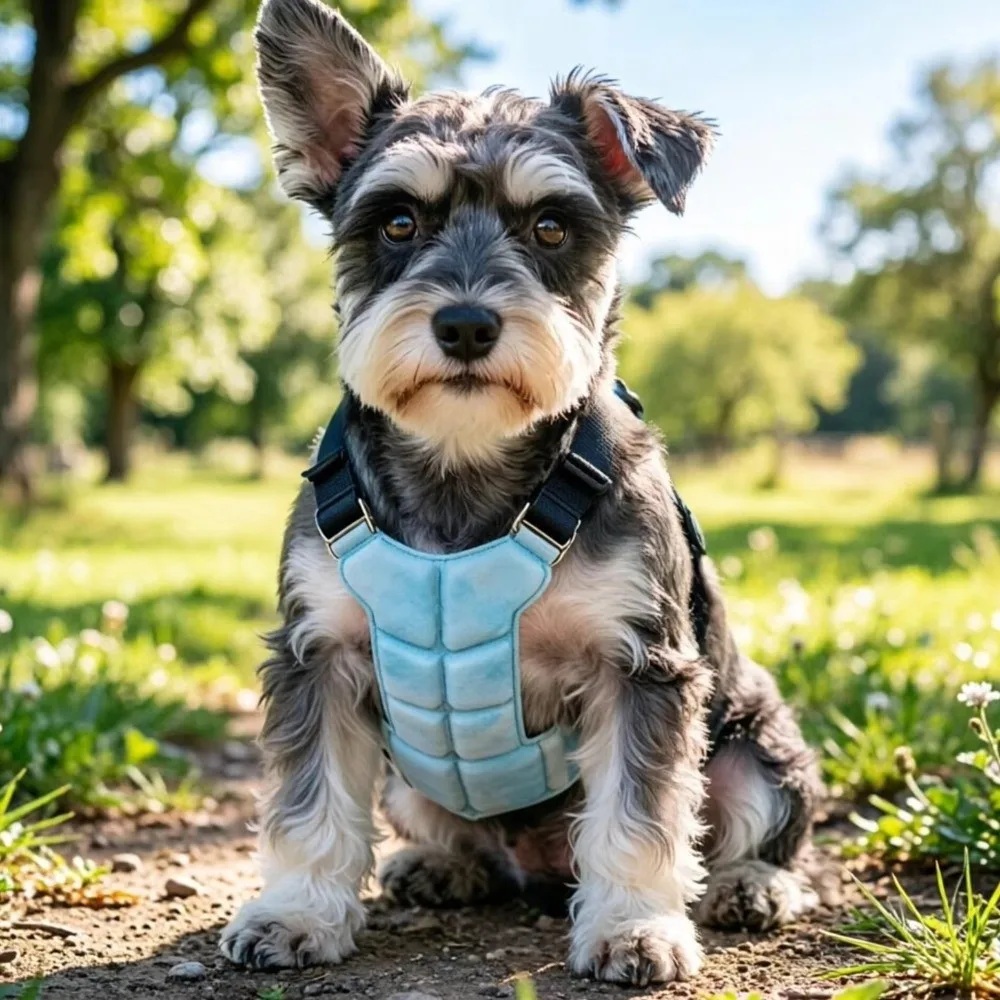 PCM Technology Pet Cooling Vest Padded Design Reflective Stripes Dog Cooling Harness Physical Cooling Breathable Pet Ice Vest