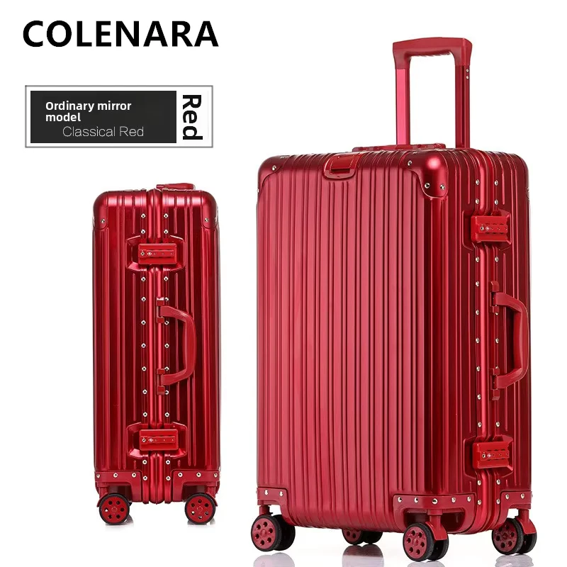 COLENARA Luggage 20 Inches All Aluminum Magnesium Alloy Boarding Box 24