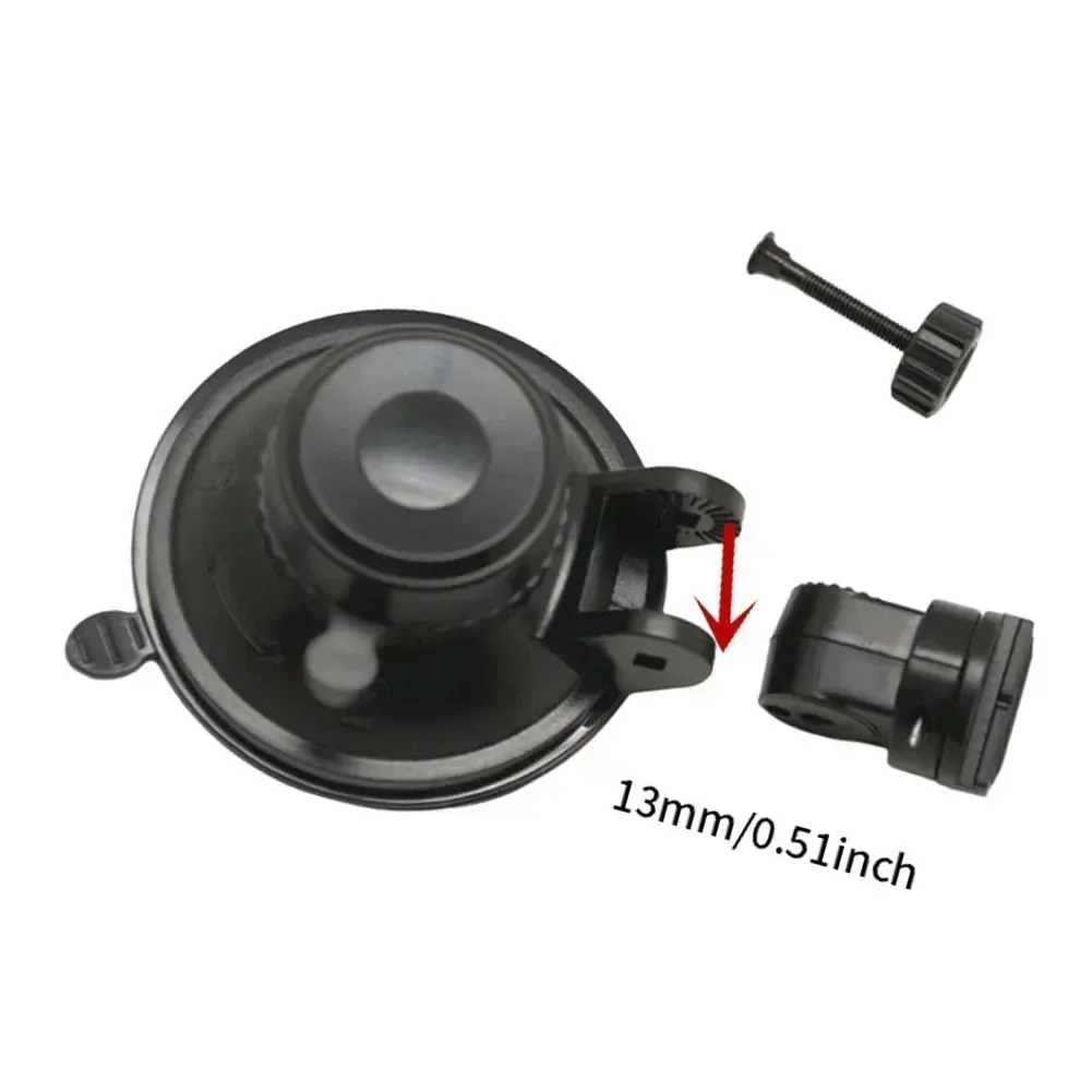 DVR Suction Cup Dash Cam Holder Mount, Suitable for 360 J501 J501c, Adjustable Angle, Easy Rotation, Black Plastic Material