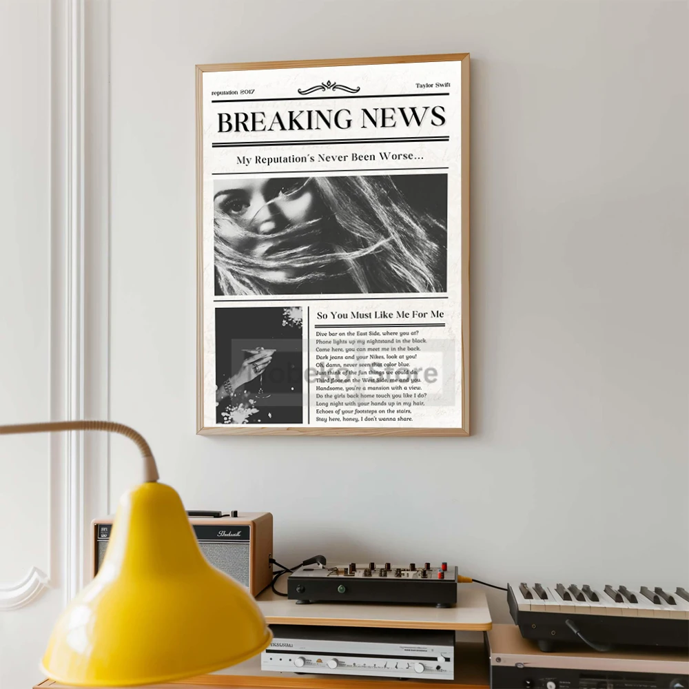 مغني البوب أغاني ساخنة كلمات الملصقات الموسيقى الشعبية الحديثة يطبع حائط لوح رسم الفن صور غرفة المعيشة المنزلي الديكور #3