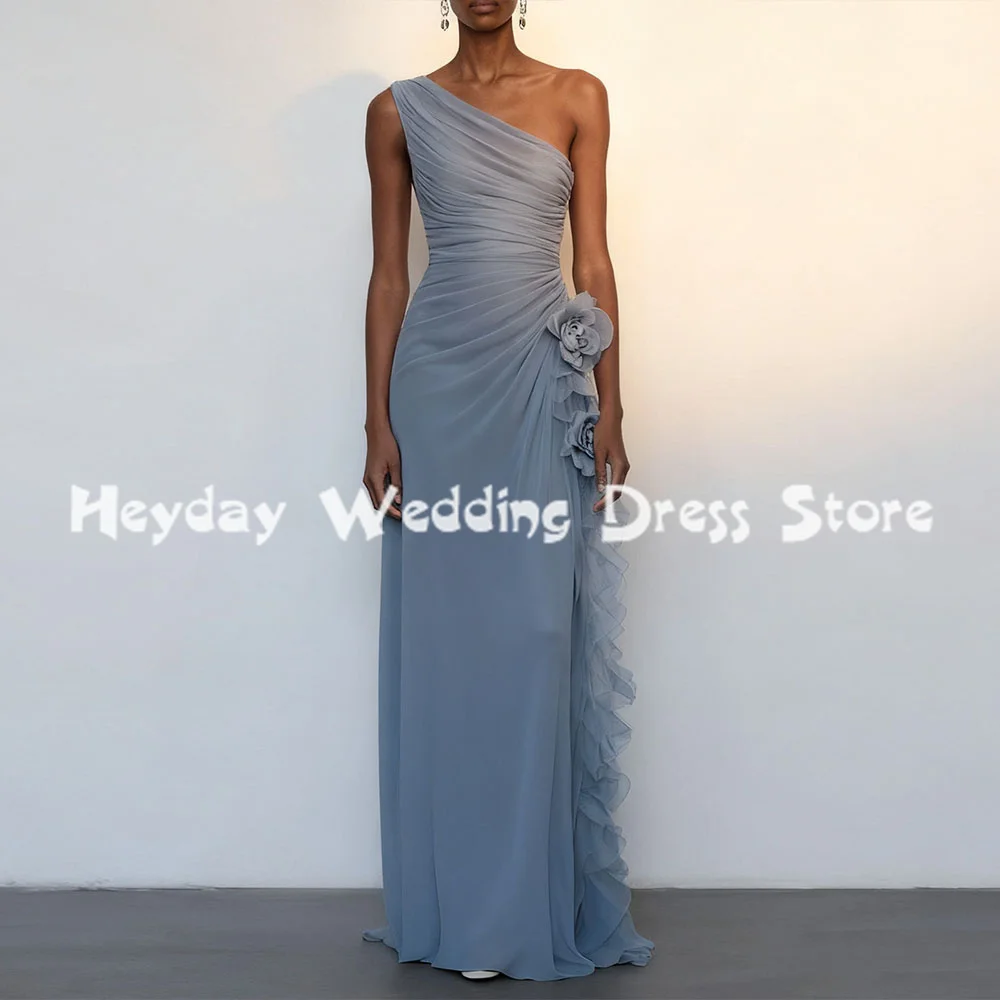 

Heyday Women's Customized One-shoulder Pleats 3D Flowers Evening Dress With Sleeveless Floor-Length Formal Elegant Dresses 2025