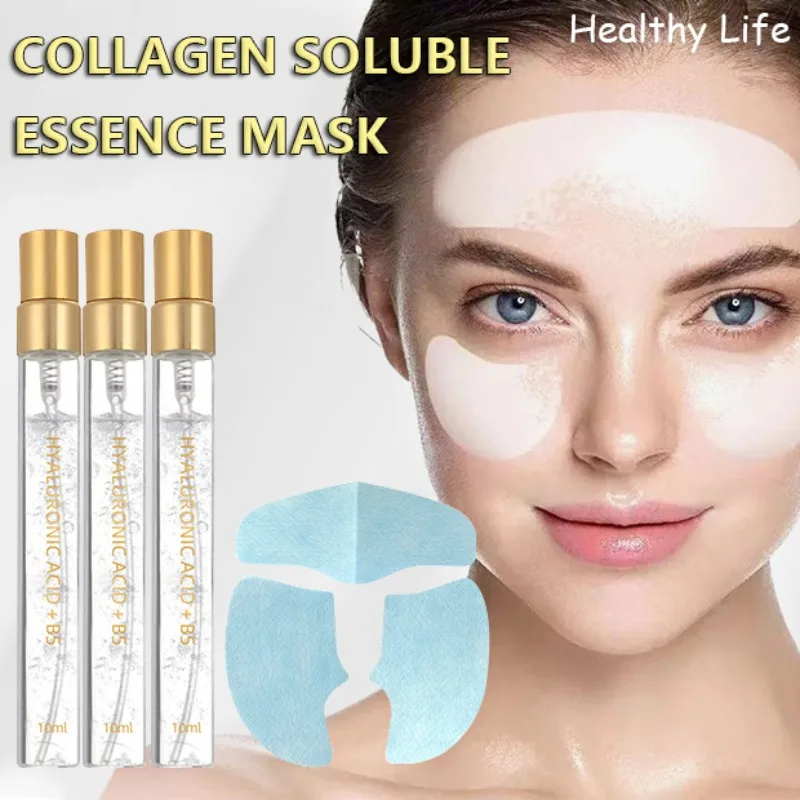 Soluble Collagen Masks Moisturizing Essence Set Facial Filling Stickers Absorbable Forehead Mask Efficient Fade Fine Lines Serum