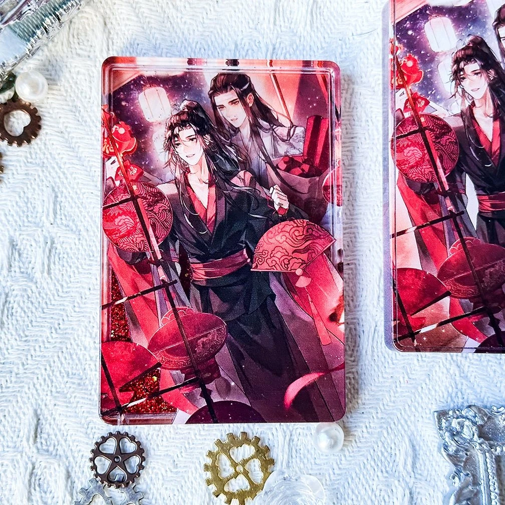 Grandmaster of Demonic Cultivation WeiWuXian LanWangJi Cosplay Quicksand Mahjong Desktop Ornament Indicative Board Decorate