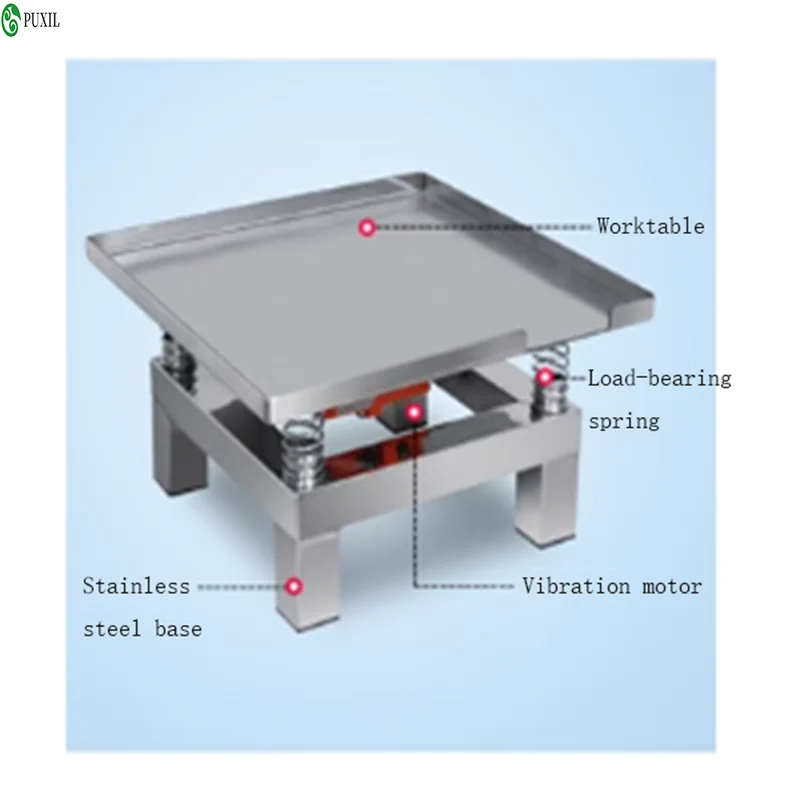 Imagem -02 - Mesa de Vibração de Concreto de Mini Plataforma de Vibração Banco de Teste 220v 50x50cm Aço Inoxidável