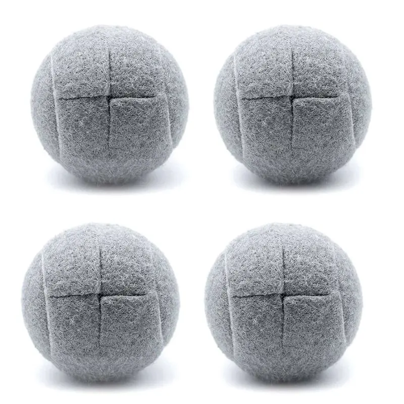 ABZC-4 PCS Precut Walker Tennis Ball For Furniture Legs And Floor Protection, Heavy Duty Long Lasting Felt Pad Covering,Grey