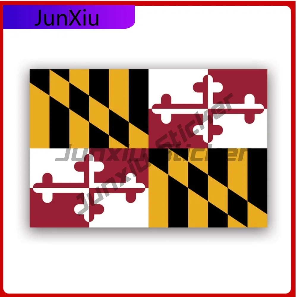 

Cute Classic Maryland Flag Sticker Uv Protected Decalsstate Marylander Md Car Decal Waterproof Uv Resistant Great For Wall