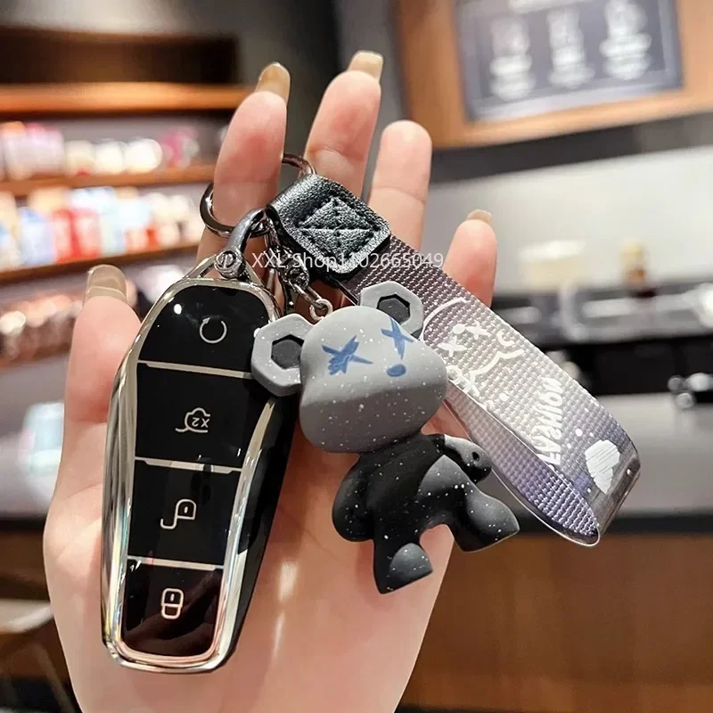 Car Key Cover Case Accessories Keychain Covers Protect For BYD Dolphin Seagull High Quality Cartoon Protective Auto Keychain