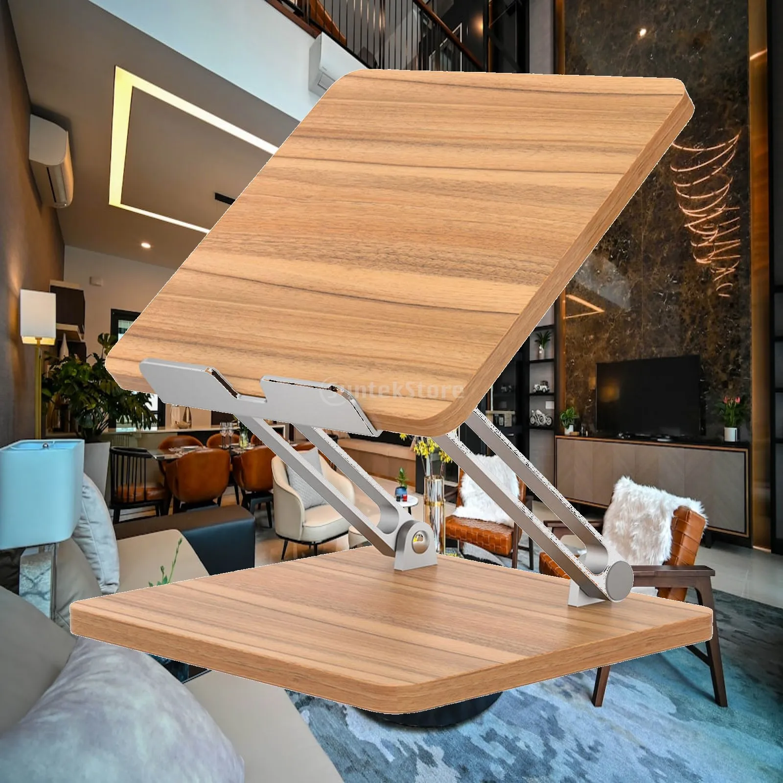 Tablet Stand Holder Folding Wood Simple and Sturdy Accessories for Home Work