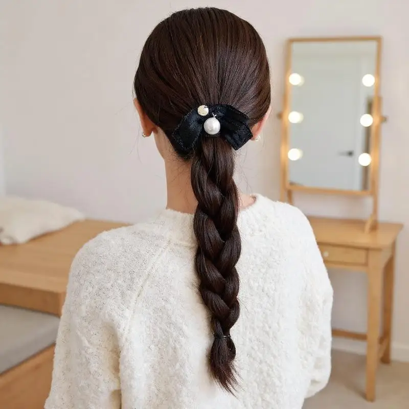 مشبك شعر لؤلؤي حلو وبناتي، إكسسوار للشعر، مشبك غرة جانبي على شكل منقار البط #1