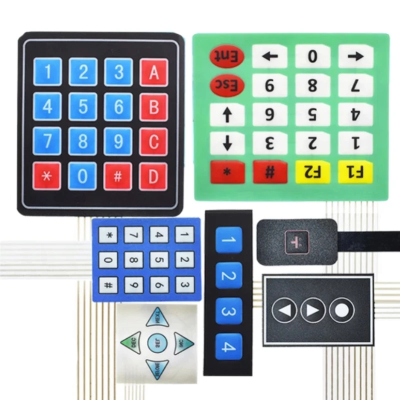 1 3 4 5 12 16 20 Przycisk Membranowy Przełącznik 1x4 1x5 4x4 4x5 Klawisze Matrix Array Klawiatura Panel Sterowania Zestaw DIY Dla Arduino