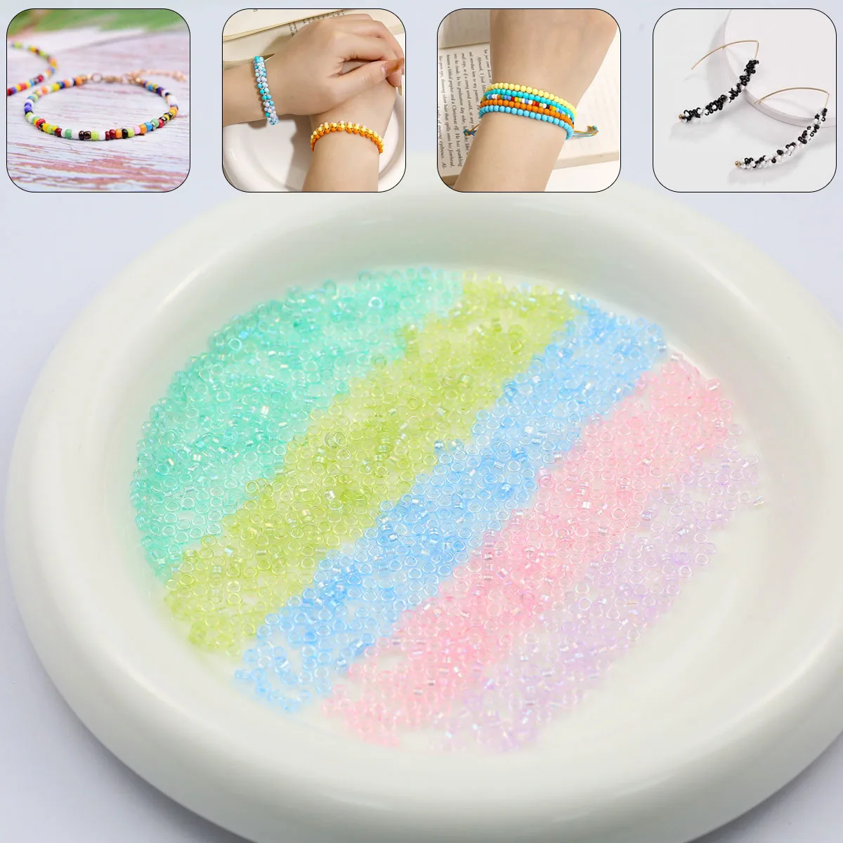 2.5mm Crystal Bead Colorful Glass Spacer Loose Beads For Jewelry Making Handmade Bracelet Necklace Earrings Accessorie