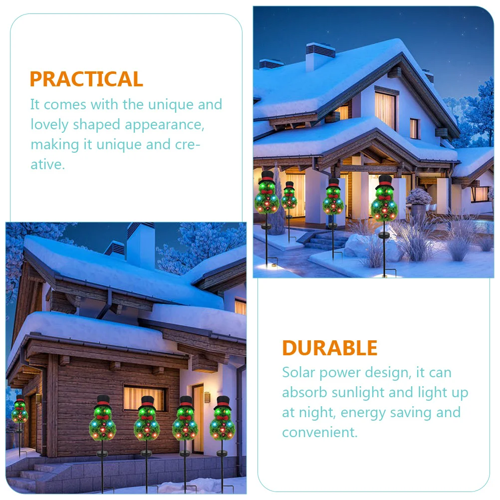 

Solar Garden Lights ABS Solar Powered Outdoor Decorative Lawn Stake Light Christmas L nament Energy Saving Festive