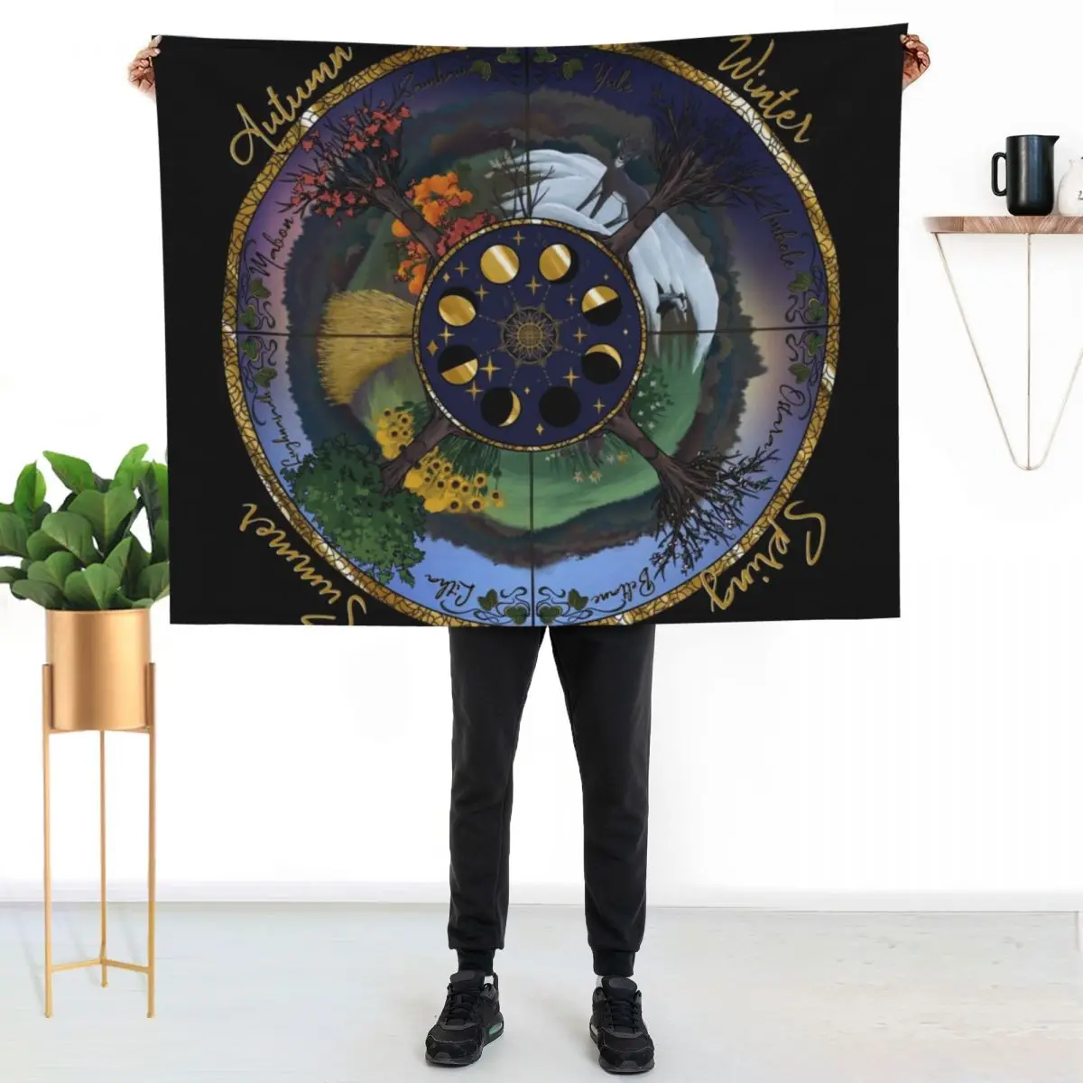 Wheel of the year Throw Blanket christmas gifts cosplay anime Stuffeds Retros heavy to sleep manga Blankets
