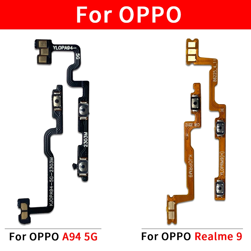 

10Pcs, ON OFF Power Button Flex For Oppo A94 5G Find X3 Realme 9 10 Pro C11 2020 2021 C12 C15 C17 Mute Silence Volume Key Part