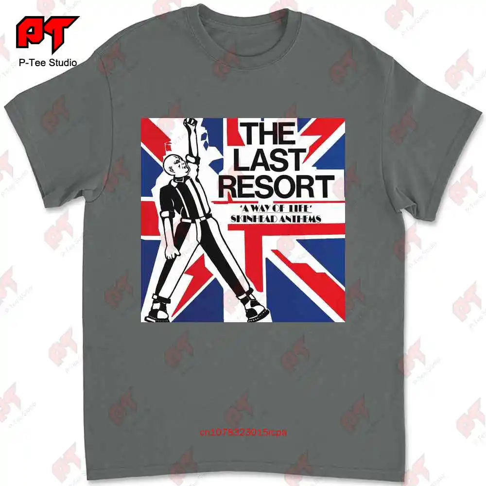 The Last Resort A Way Of Life Black T Shirt Official Skinhead Oi Punk GKEN