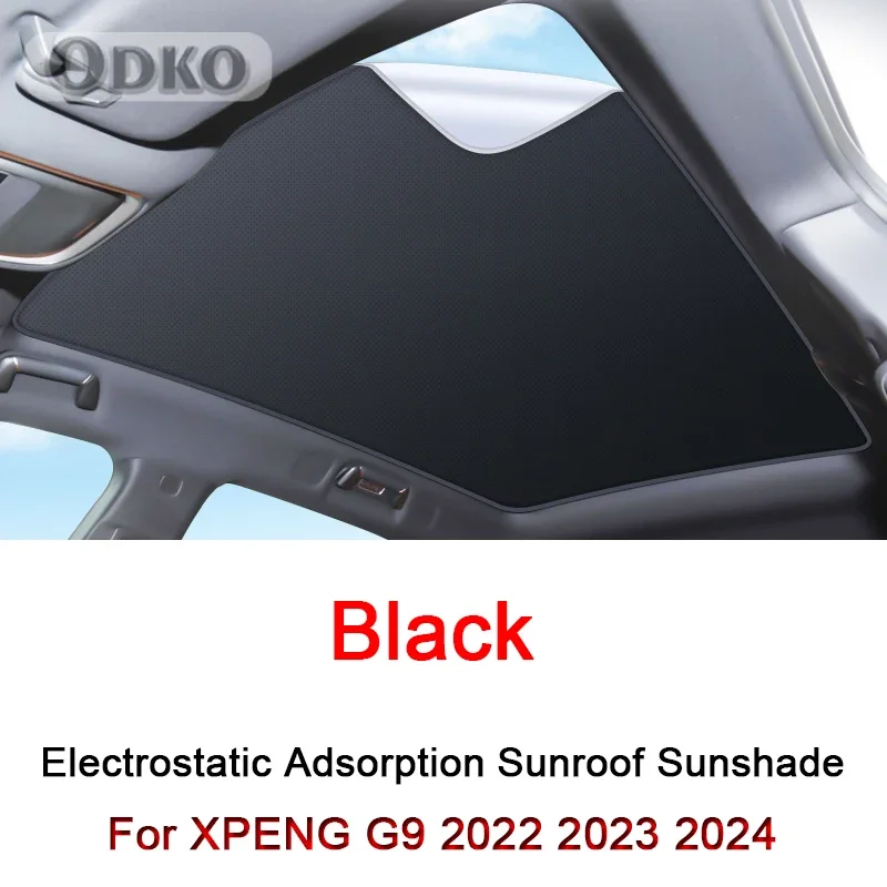 Car Electrostatic Adsorption Sunroof Sunshade Covers For XPENG G9 2022 2023 2024 Heat Insulation Skylight Sticker Accessories