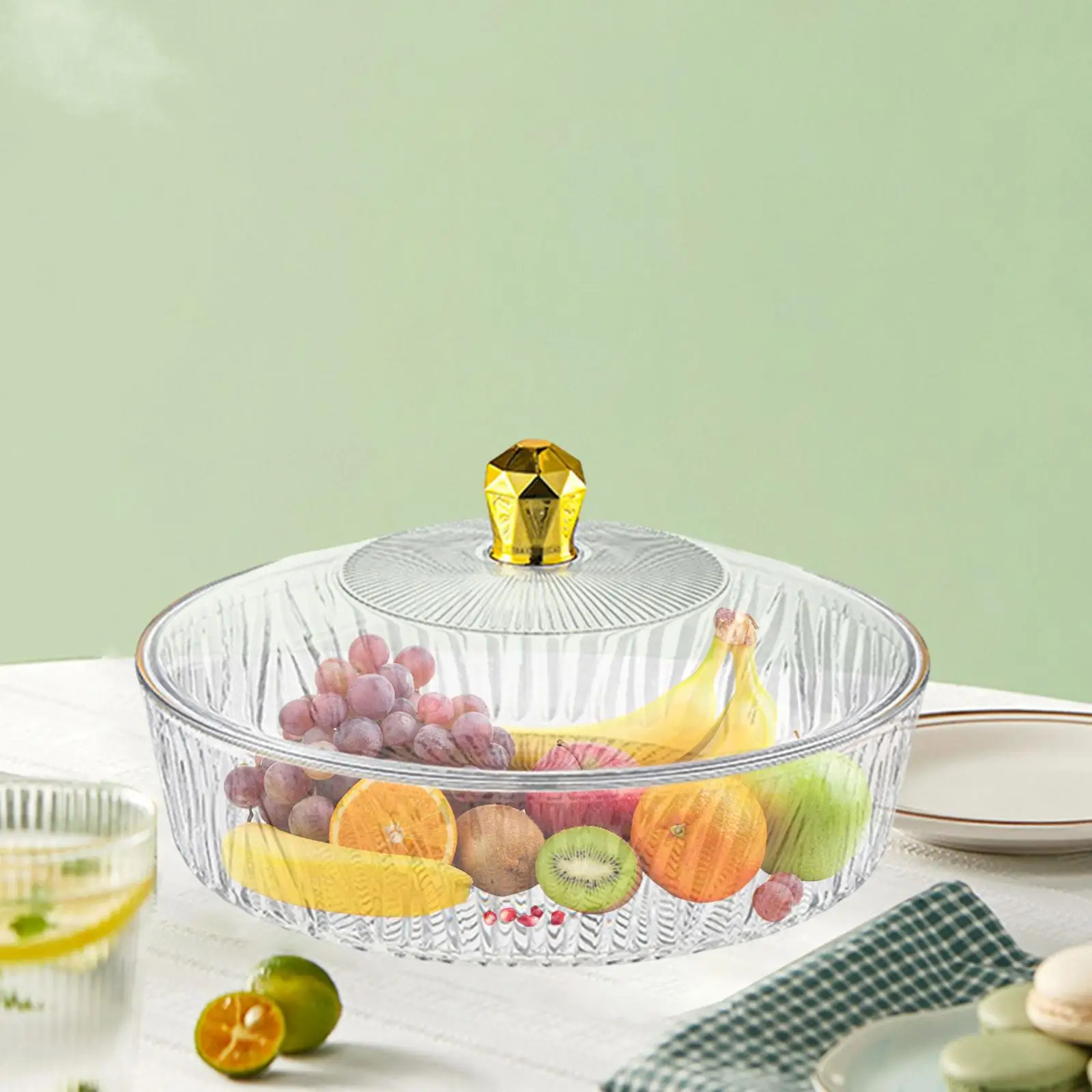 

Serving Tray Easy to Clean Clear Ornament Versatile Creative Snack Platter for Party Supplies Traveling Home Tabletop Events
