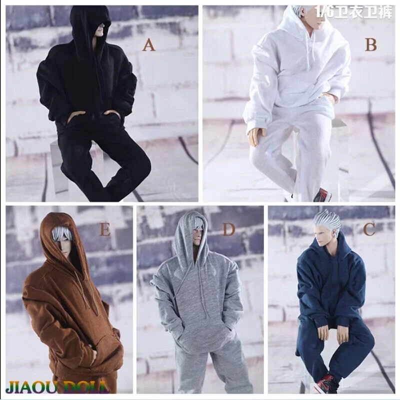 JOM23-01 1/6 Scale Male Sodier Hoodie Sportswear Suit for 12'' Strong Figure