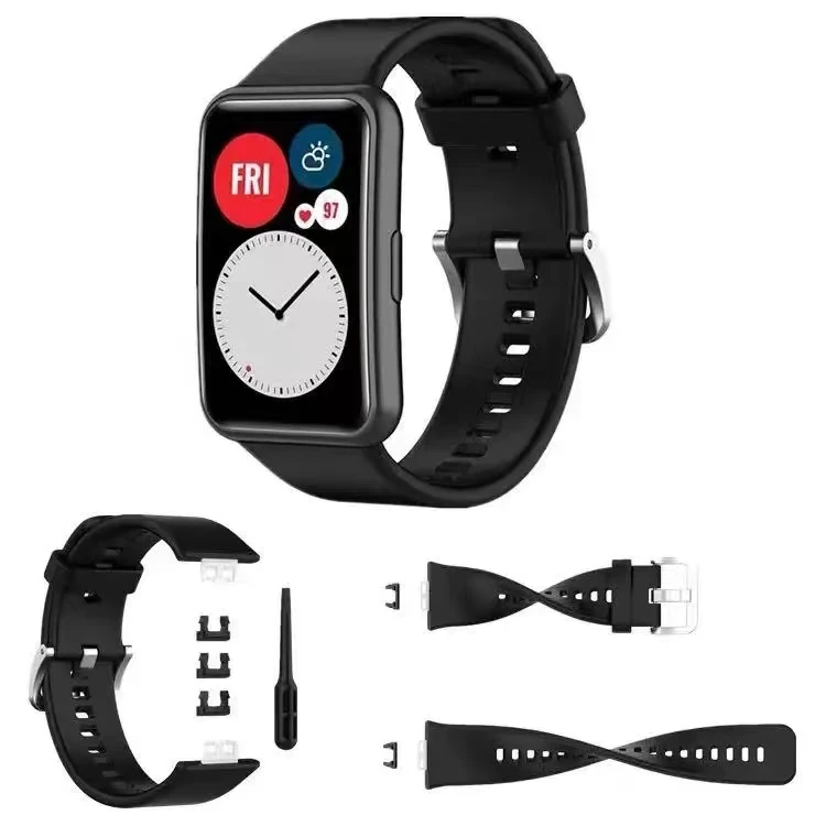 Мягкий силиконовый ремешок для Huawei Watch Fit, стильный и удобный сменный Браслет для смарт-часов Huawei watch Fit band