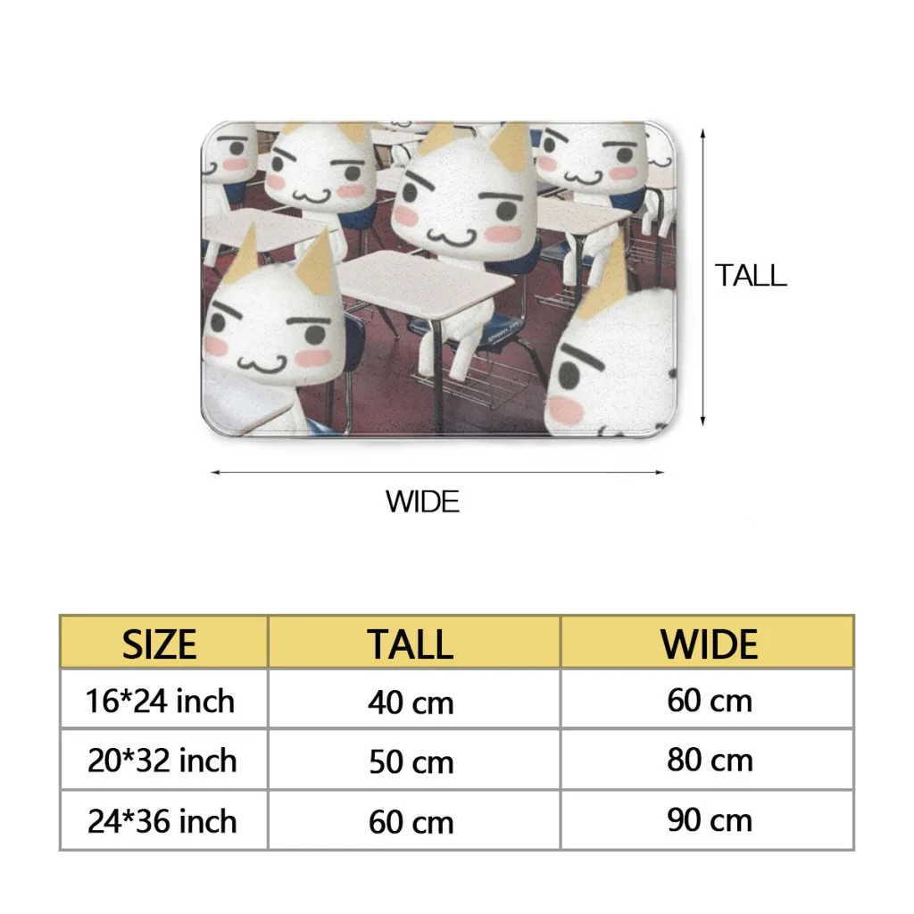 Home Carpet Rug Bathroom Inoue Toro Cute Cat Mat Retro Multiple Choice Living Room Kitchen Non-Slip