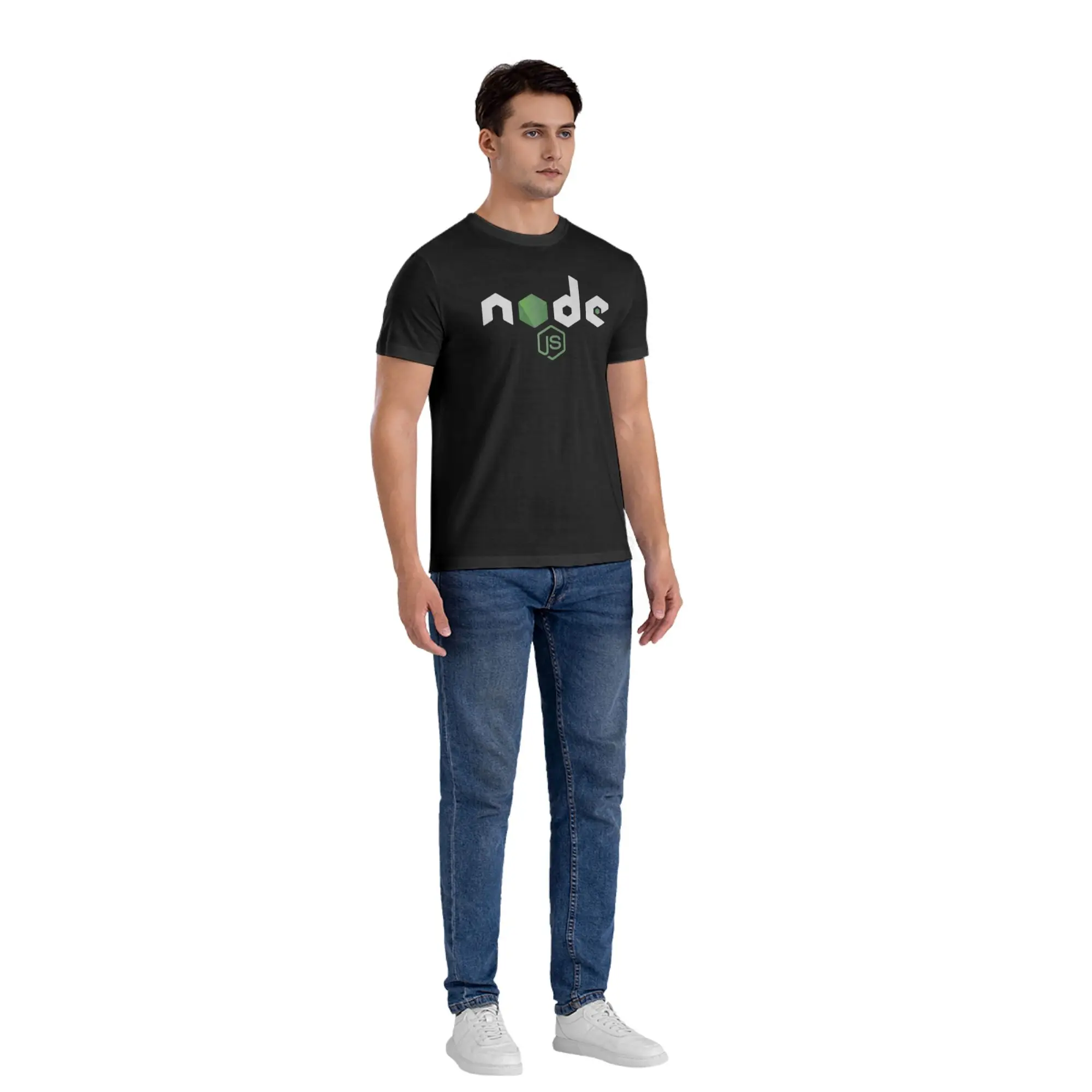 NodeJS JavaScript Programmer T-Shirt for Men Cotton T Shirts Men's Tees Short Round Neck Summer Clothes Tops S-6XL