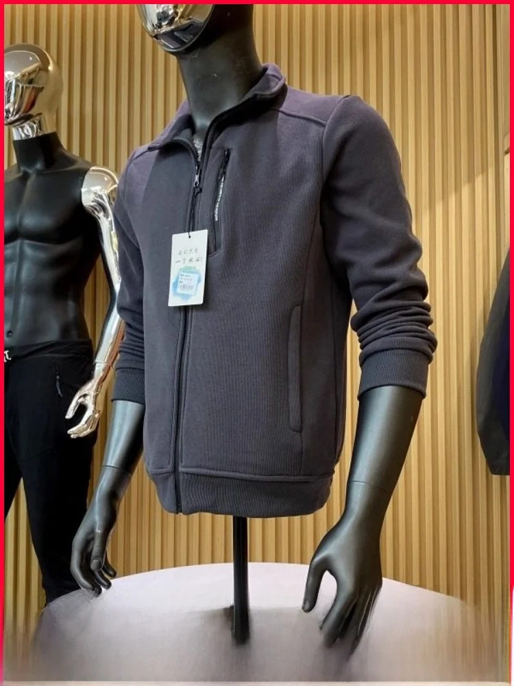 

Мужская утепленная ветрозащитная спортивная куртка на флисовой подкладке, новая осенне-зимняя модель, повседневная верхняя одежда для города, на молнии