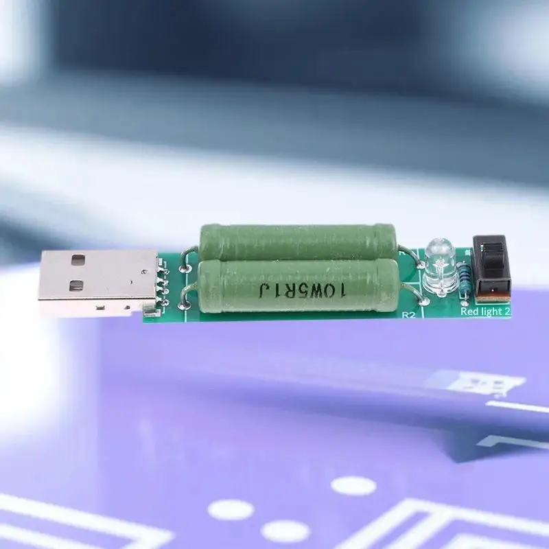 Digital Current Voltage Tester Module with Mini USB Load Tester; 2A/1A Power Bank Discharge Resistor w/ Switch