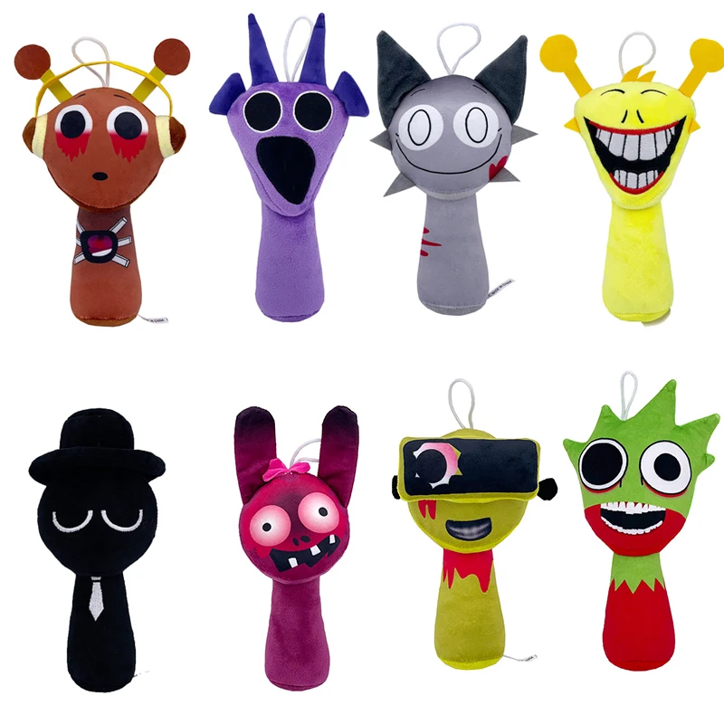 Sprunki Plush Toys Horror Game Toys Cartoon Cute Sprunki Incredibox Plush Soft Stuffed Pillow Birthday Christmas Gift